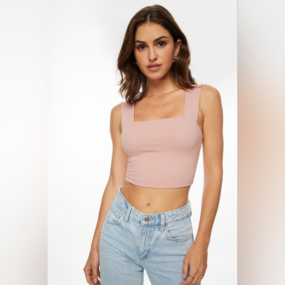 3/$15! Dynamite Lota Sculpt Tank Top - Pale Mauve